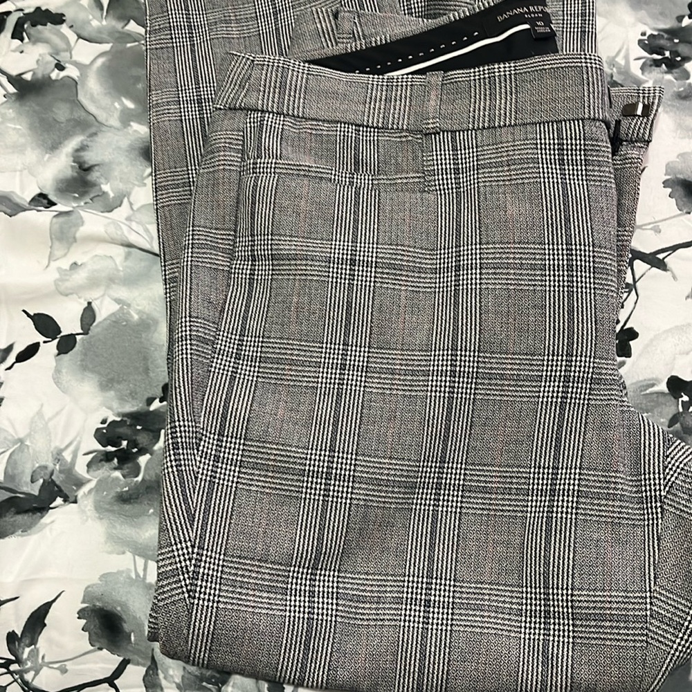 Banana republic plaid pants size 10
